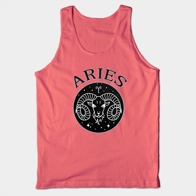 Aries Star Sign Zodiac Horoscope Cheeky Witch® Tank Top by Cheeky Witch